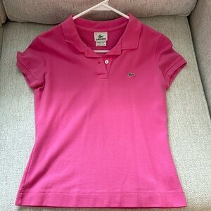 Lacoste women’s pink short sleeve polo. Size 38. Great condition!